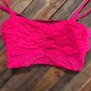 Bright pink bralette